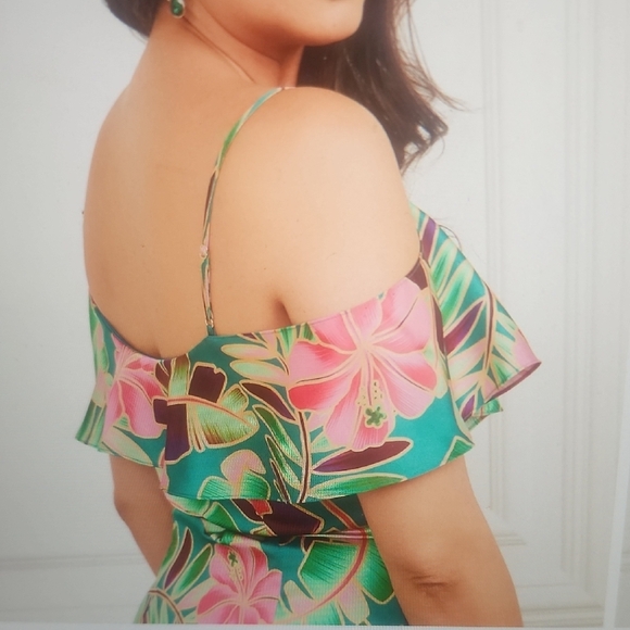 MARCIANO PARADISO WRAP MIDI DRESS SIZE 4 - Picture 4 of 8